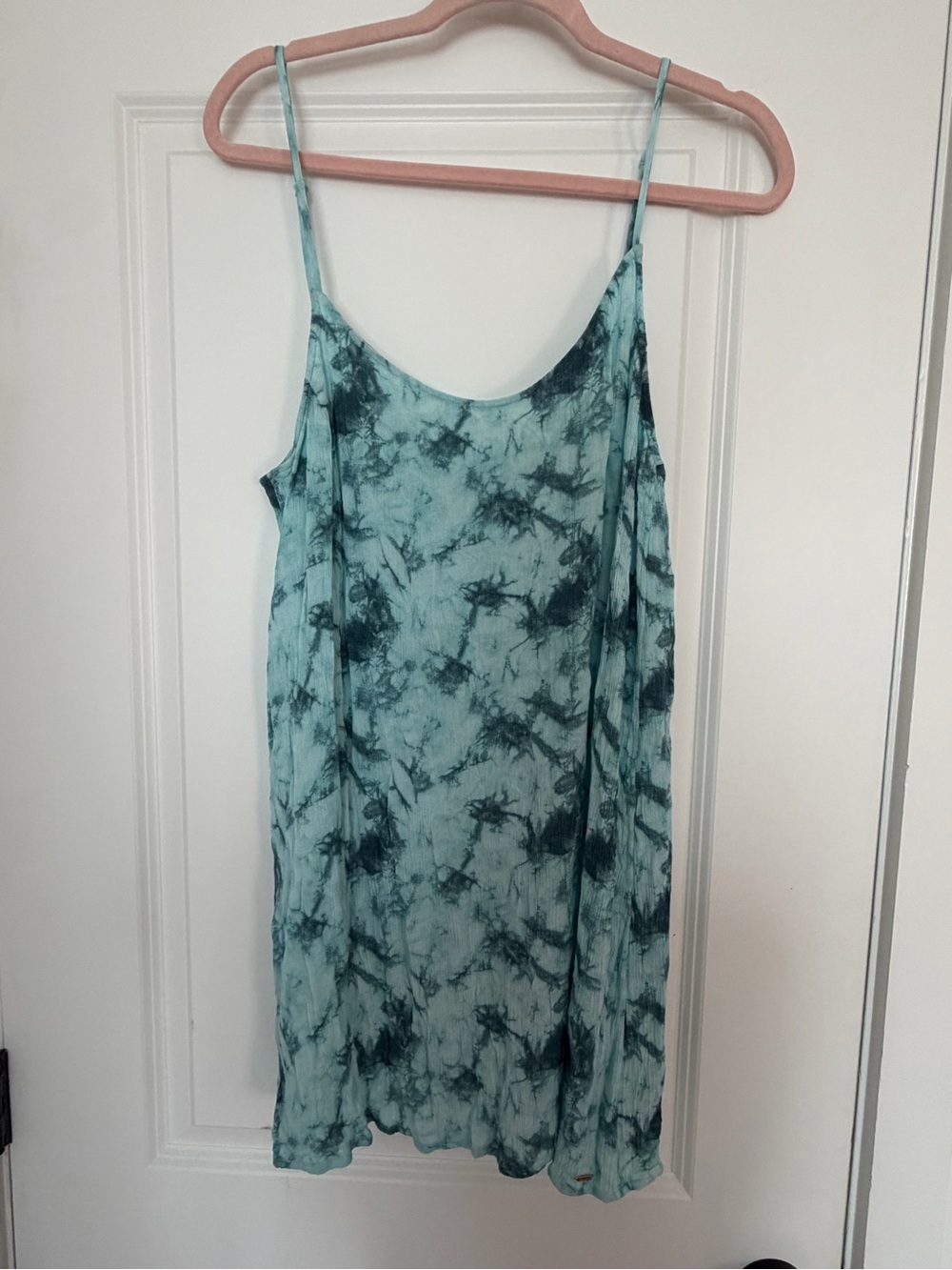PINK Victoria's Secret Aqua Tie-Dye Slip Dress